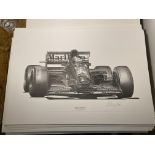 Alan Stammers signed Gerhard Berger Limited Edition Print