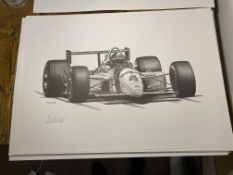 Alan Stammers Signed Emmerson Fittipaldi Print
