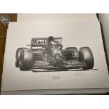 Alan Stammers signed Gerhard Berger Limited Edition Print