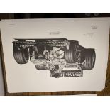 Alan Stammers Signed Damon Hill Limited Edition Print, Formula 1