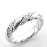 14K White Gold Engagement Ring, For Her