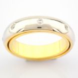 14K Yellow and White Gold Engagement Ring, For Couple