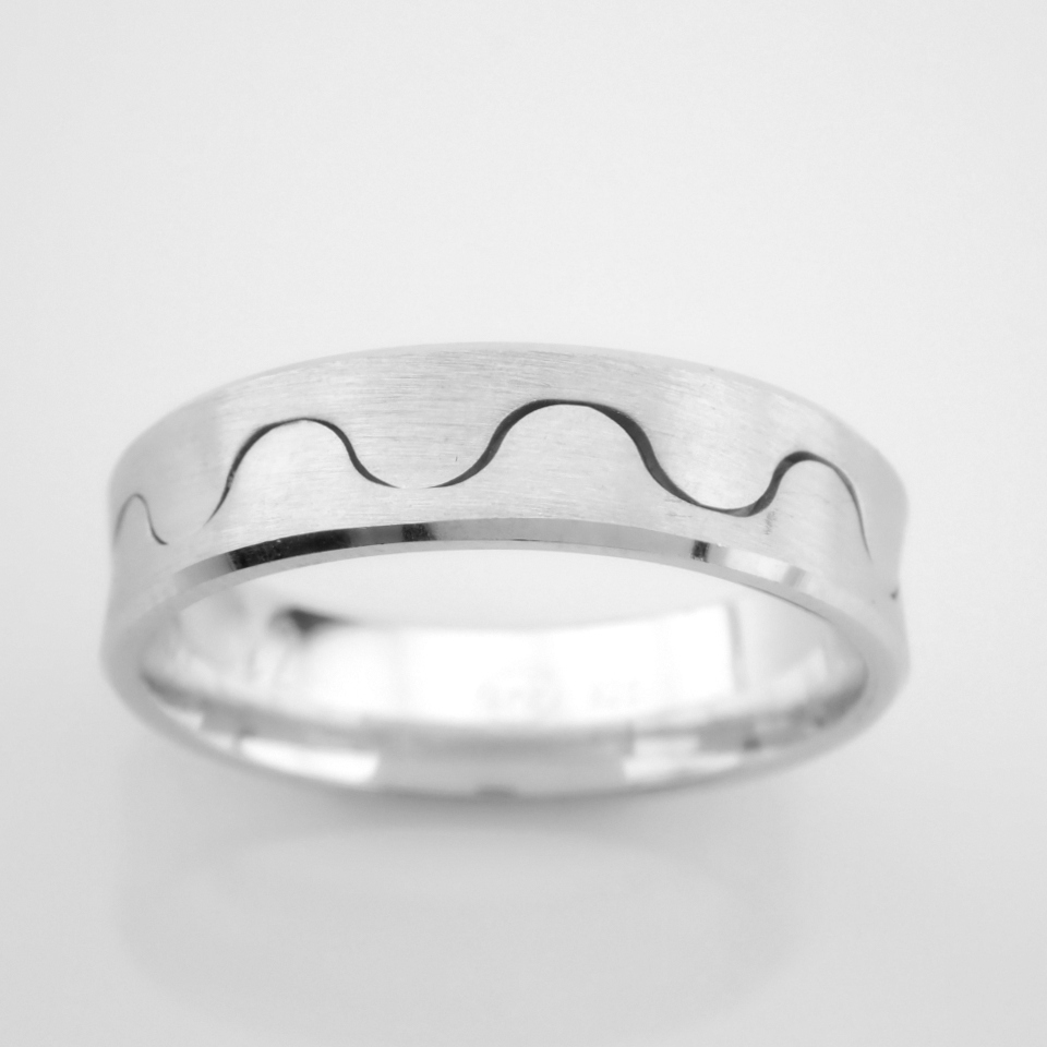 14K White Gold Engagement Ring, For Him - Image 3 of 5