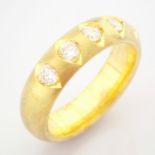 14K Yellow Gold Engagement Ring, For Her