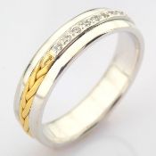 14K Yellow and White Gold Engagement Ring, For Her
