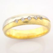 14K Yellow and White Gold Engagement Ring, For Her