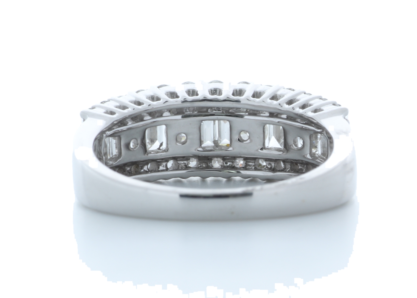 18ct White Gold Channel Set Semi-Eternity Diamond Ring 0.95 Carats - Image 3 of 4