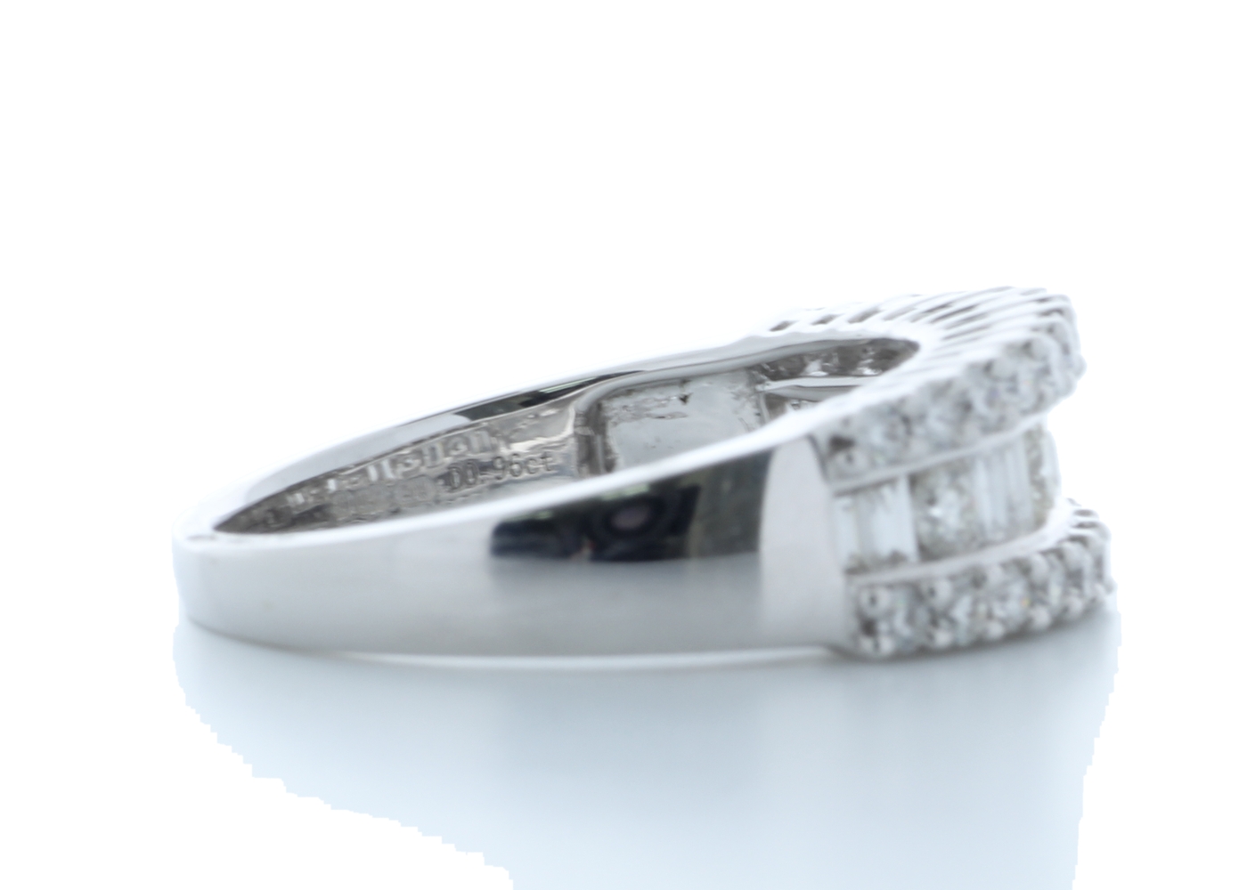 18ct White Gold Channel Set Semi-Eternity Diamond Ring 0.95 Carats - Image 4 of 4