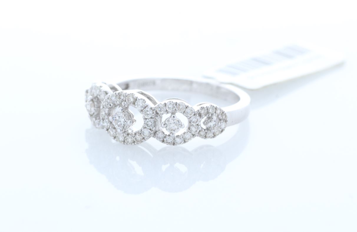 18ct White Gold Half Eternity Diamond Ring 0.57 Carats - Image 2 of 4