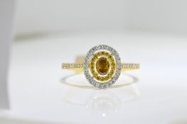 Oval Cognac Diamond Ring