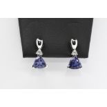 Tanzanite and Diamond Earrings