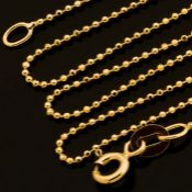 19.7 In (50 cm) Beat / Ball Chain Necklace. In 14K Yellow Gold