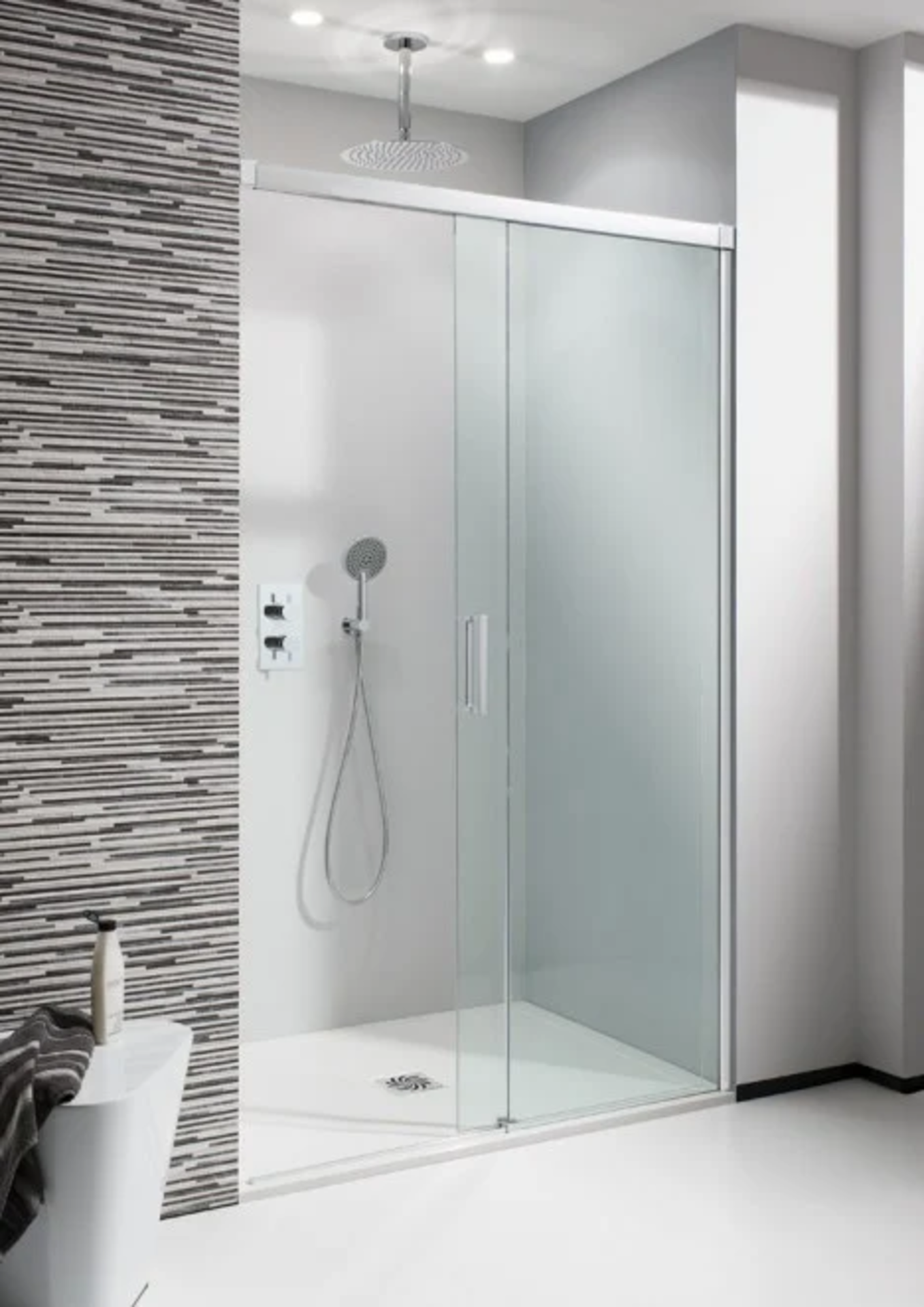 Simpsons Design Semi-Frameless Slider Soft Close Door 1200mm, RRP £450