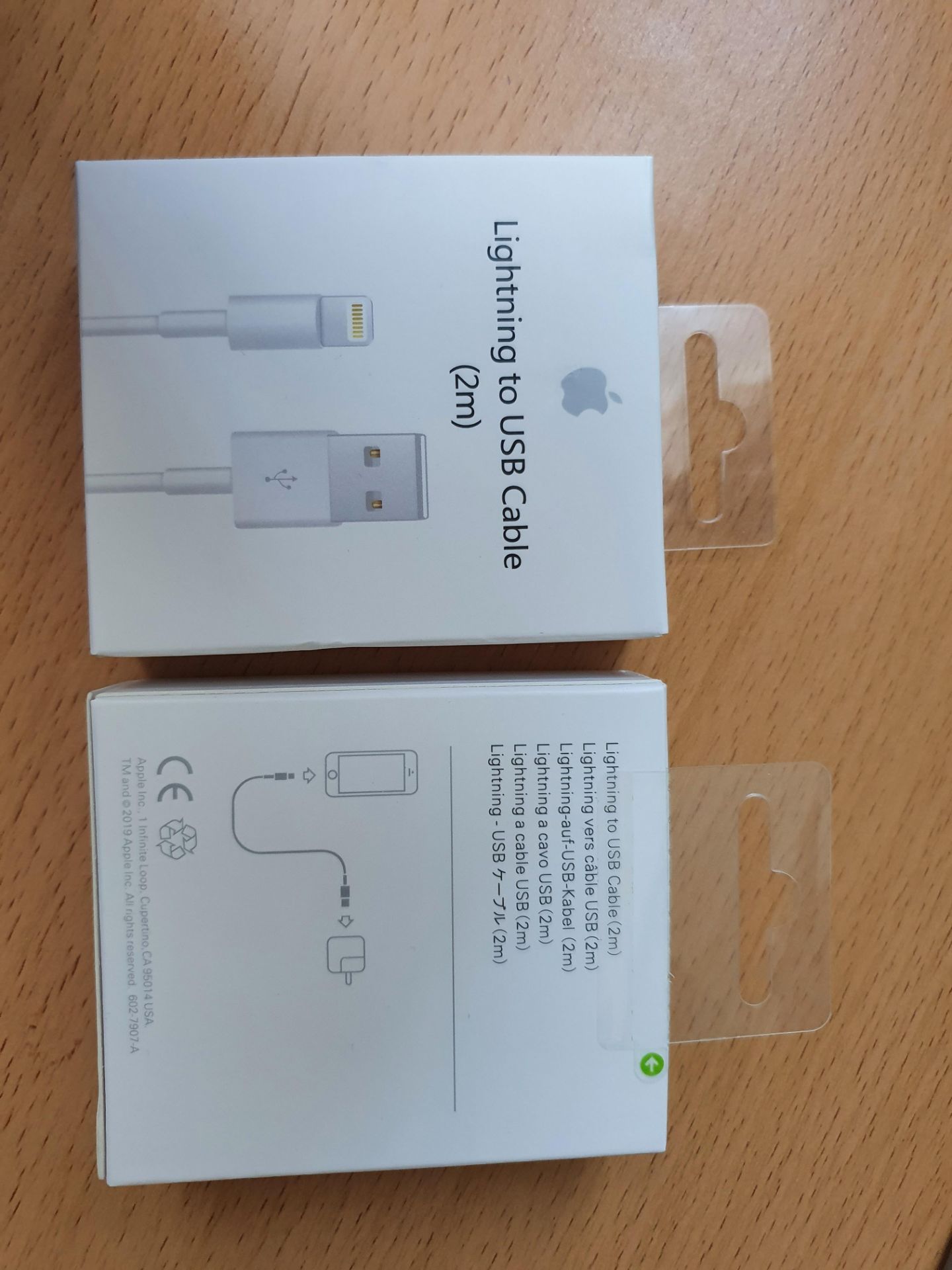 2 x 2m genuine apple lightning to usb 2m cable combined rrp £58
