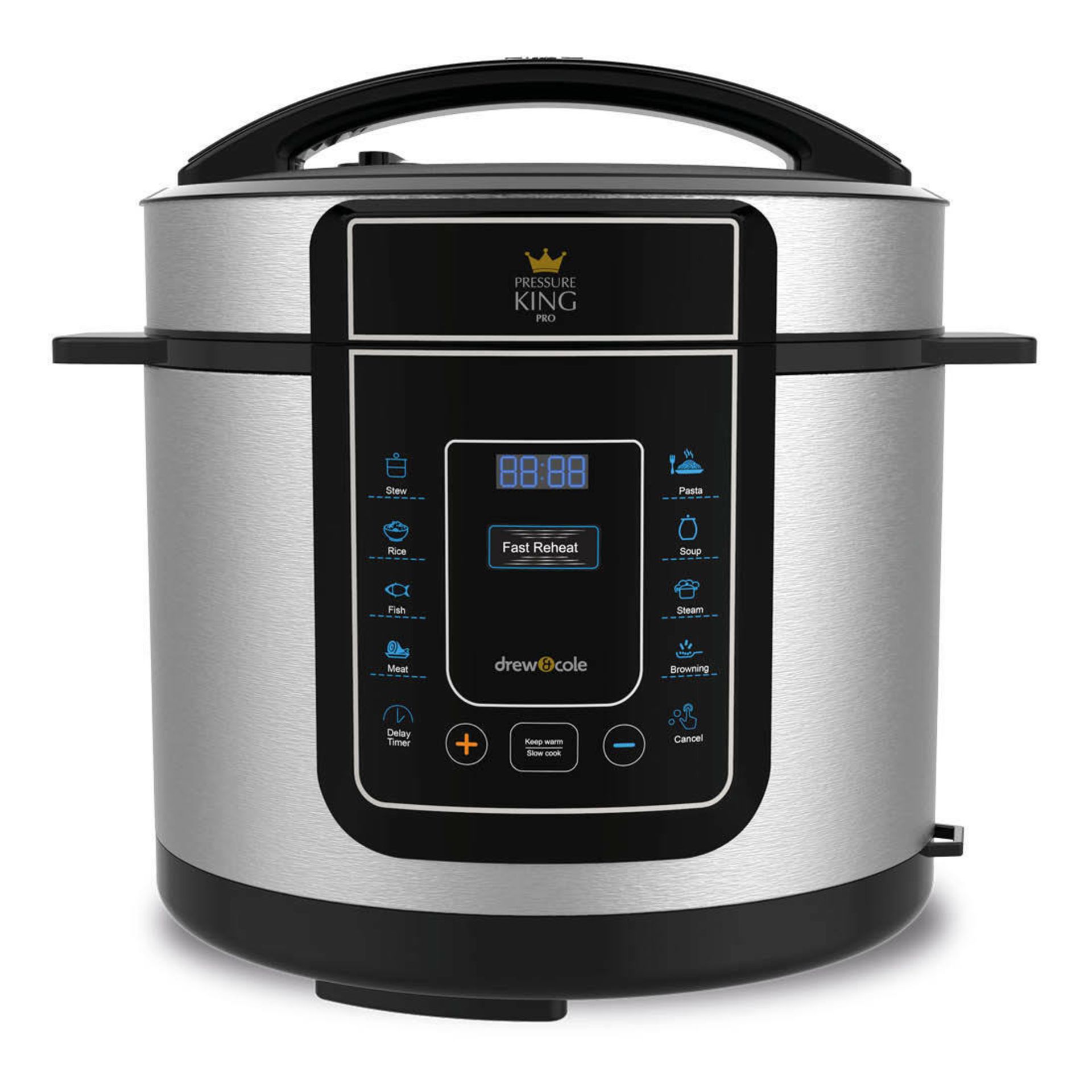 2 x Refurbished Pressure King Pro 12-in-1 5L Digital Pressure Cooker Silver RRP £150