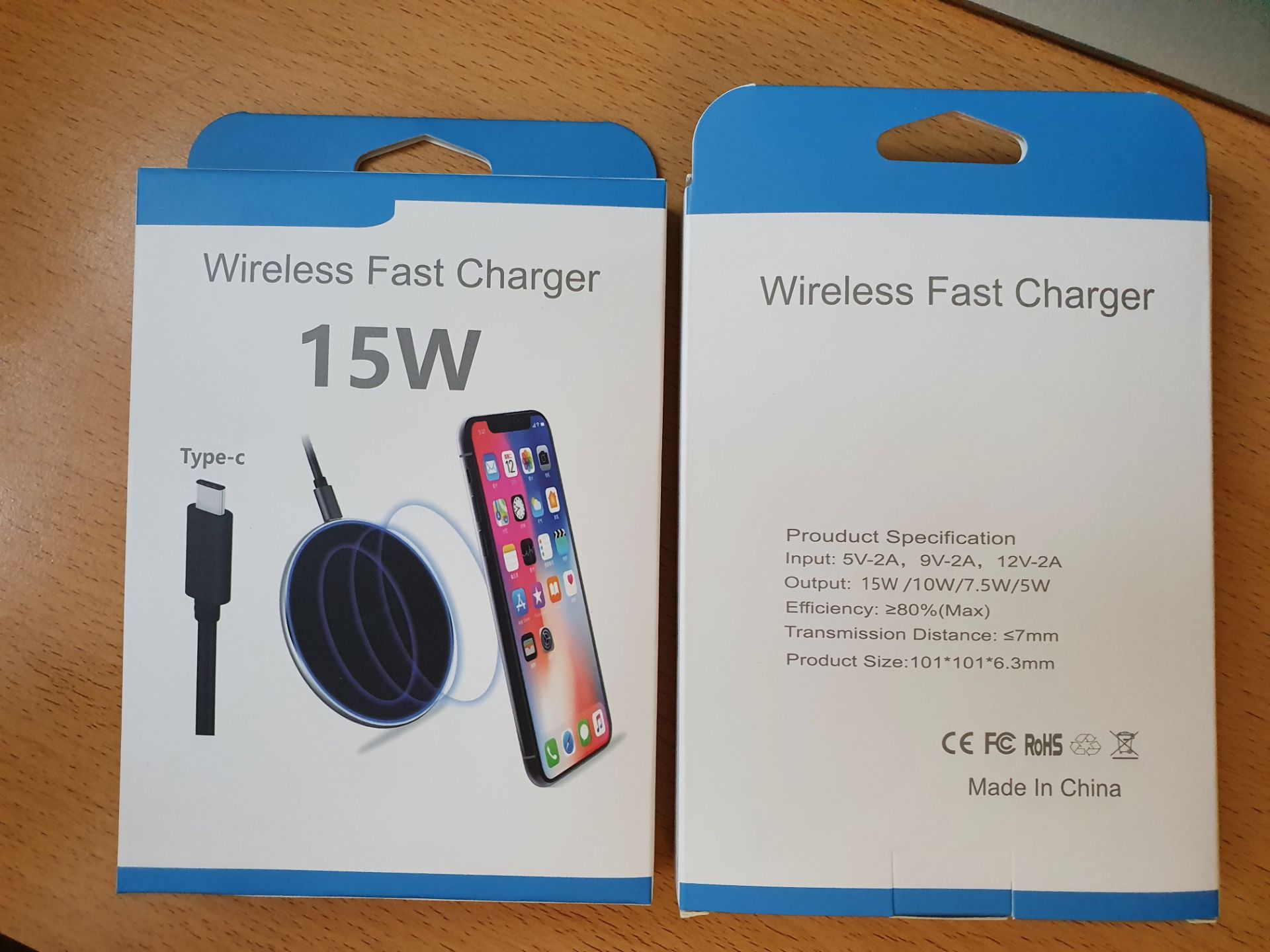 2 x Brand New Super Fast 15W Wireless Charger for Apple Samsung Huawei LG etc RRP£50