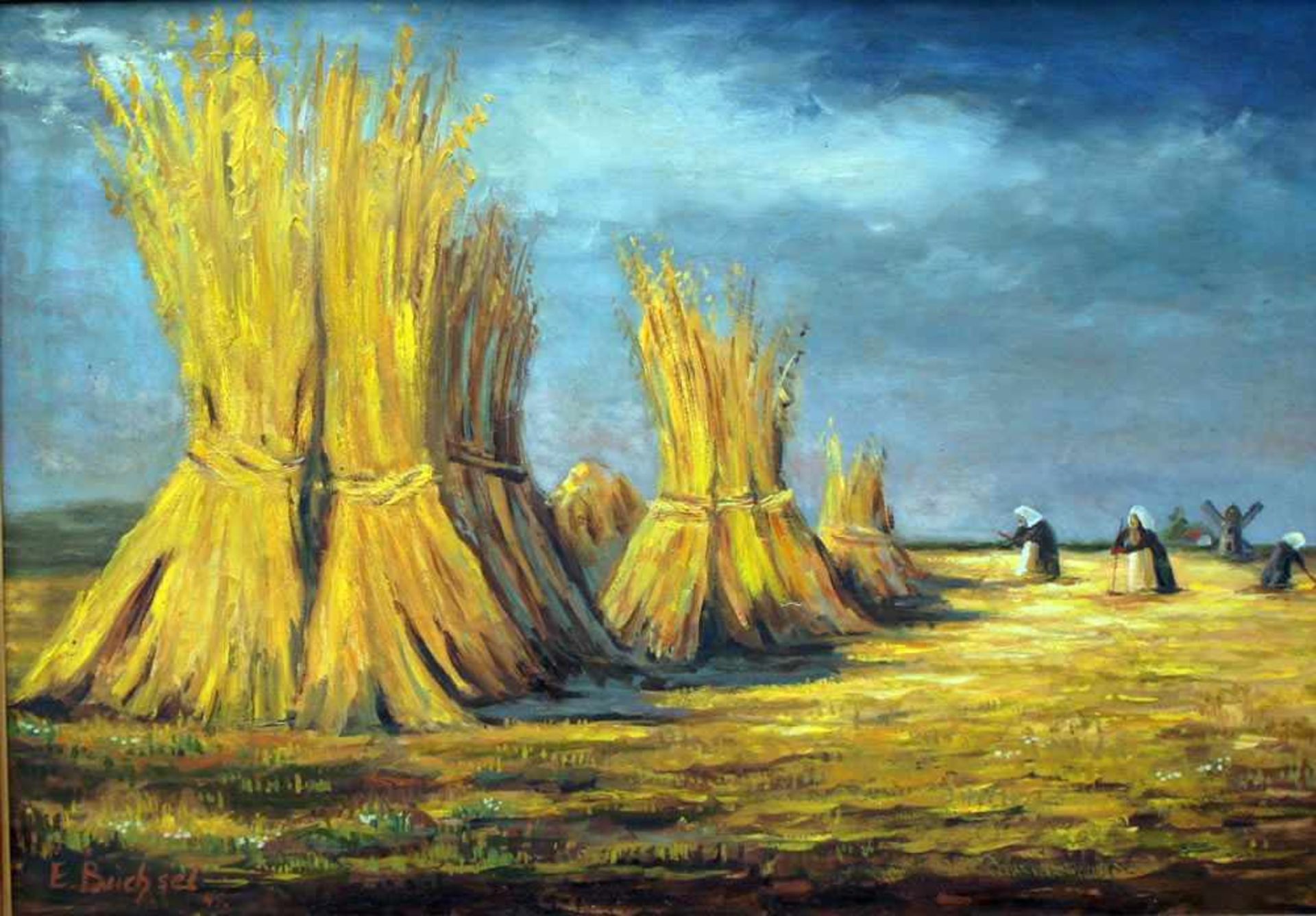 Büchsel, Elisabeth, Ernte, Öl, 48 x 68, signiert