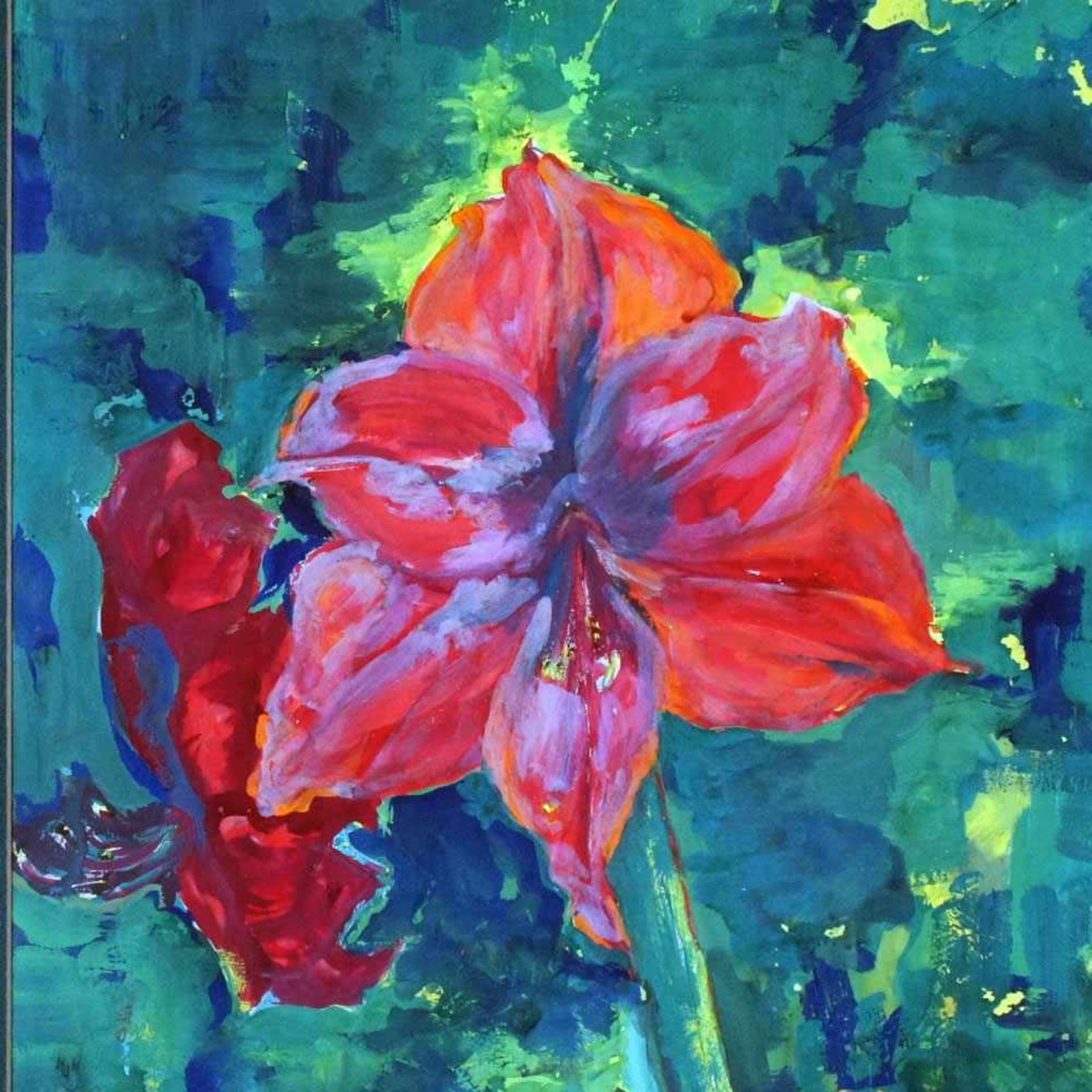 Holtz-Sommer, Hedwig, Amaryllis, Mt, 37 x 37, mg.