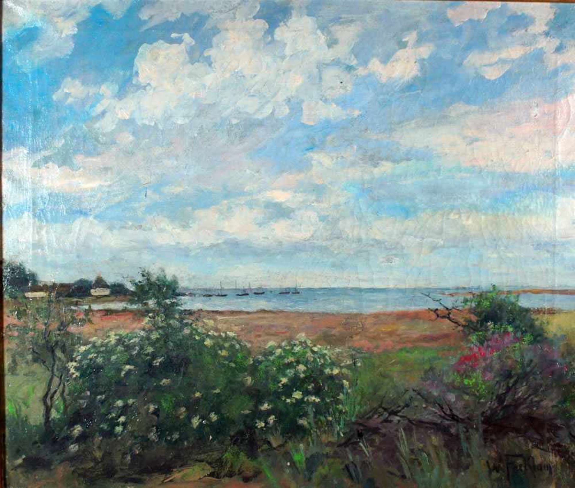 Facklam, Wilh., am Meer, sign. 53 x 64 Öl