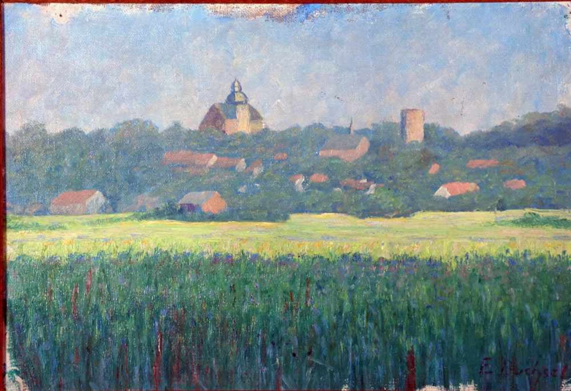 Büchsel, E. Bei Trenn, signiert, 22 x 32 Öl