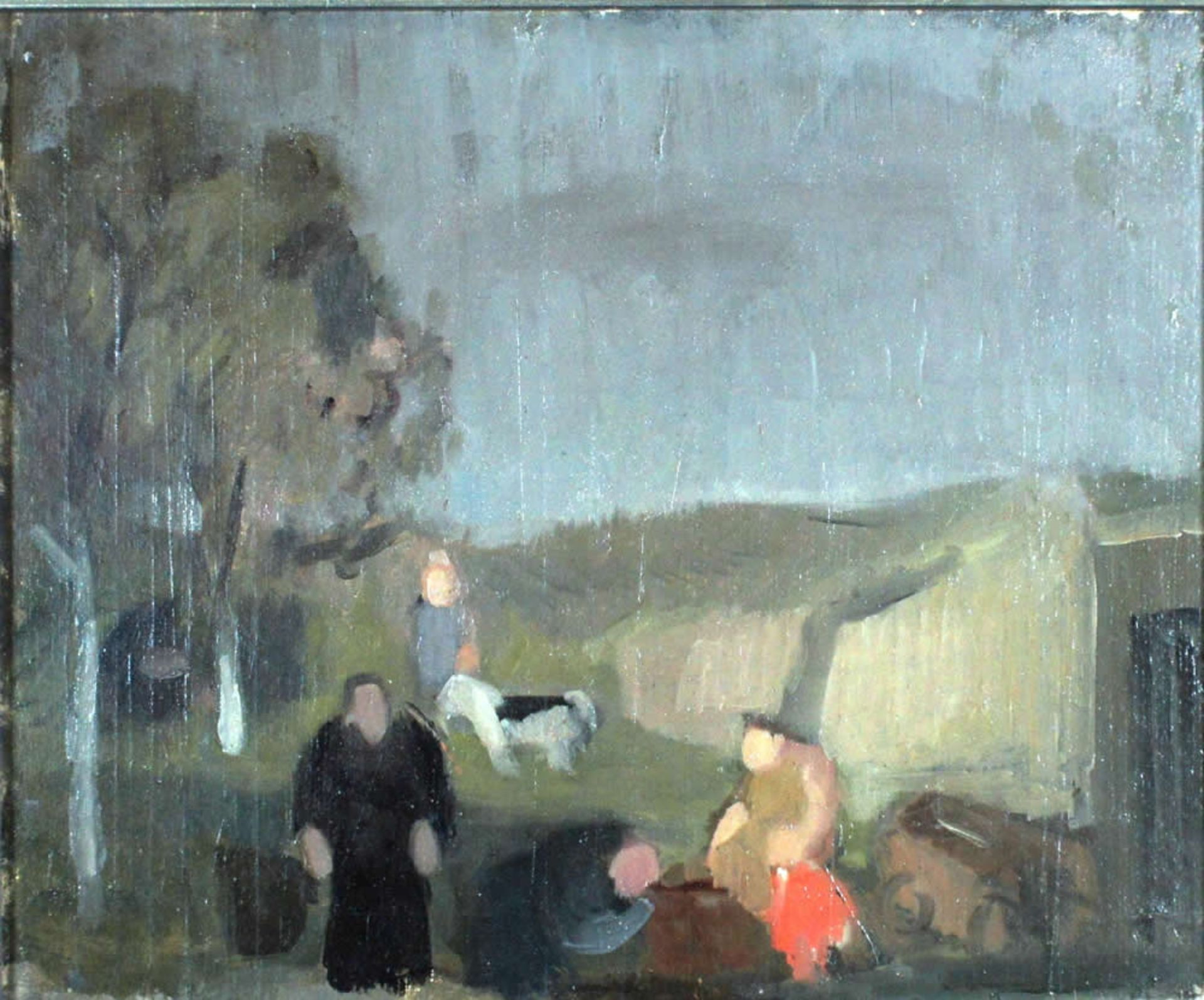 Holtz-Sommer, H. Skizze fürs Theater, NlSt 30 x 37 Öl