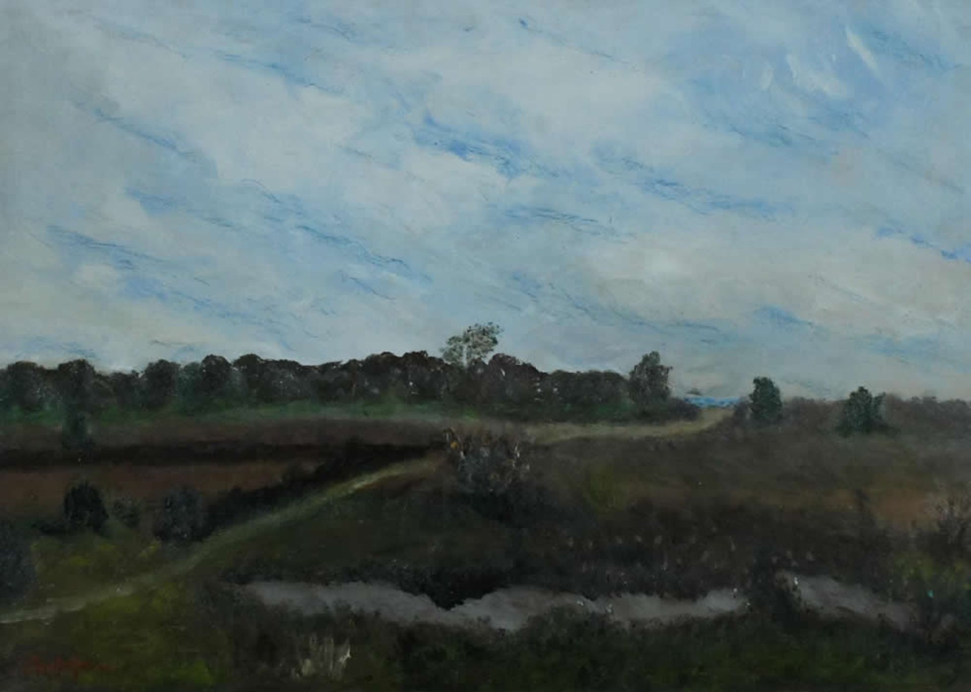 Stroschein, Doroth. Hiddensee, signiert 28 x 40 Öl