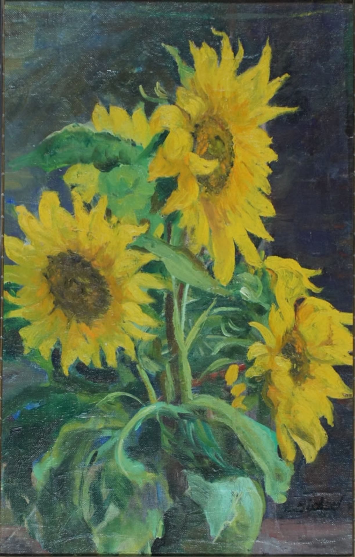 Büchsel, Elisabeth Sonnenblumen, sign. 55 x 35 Öl