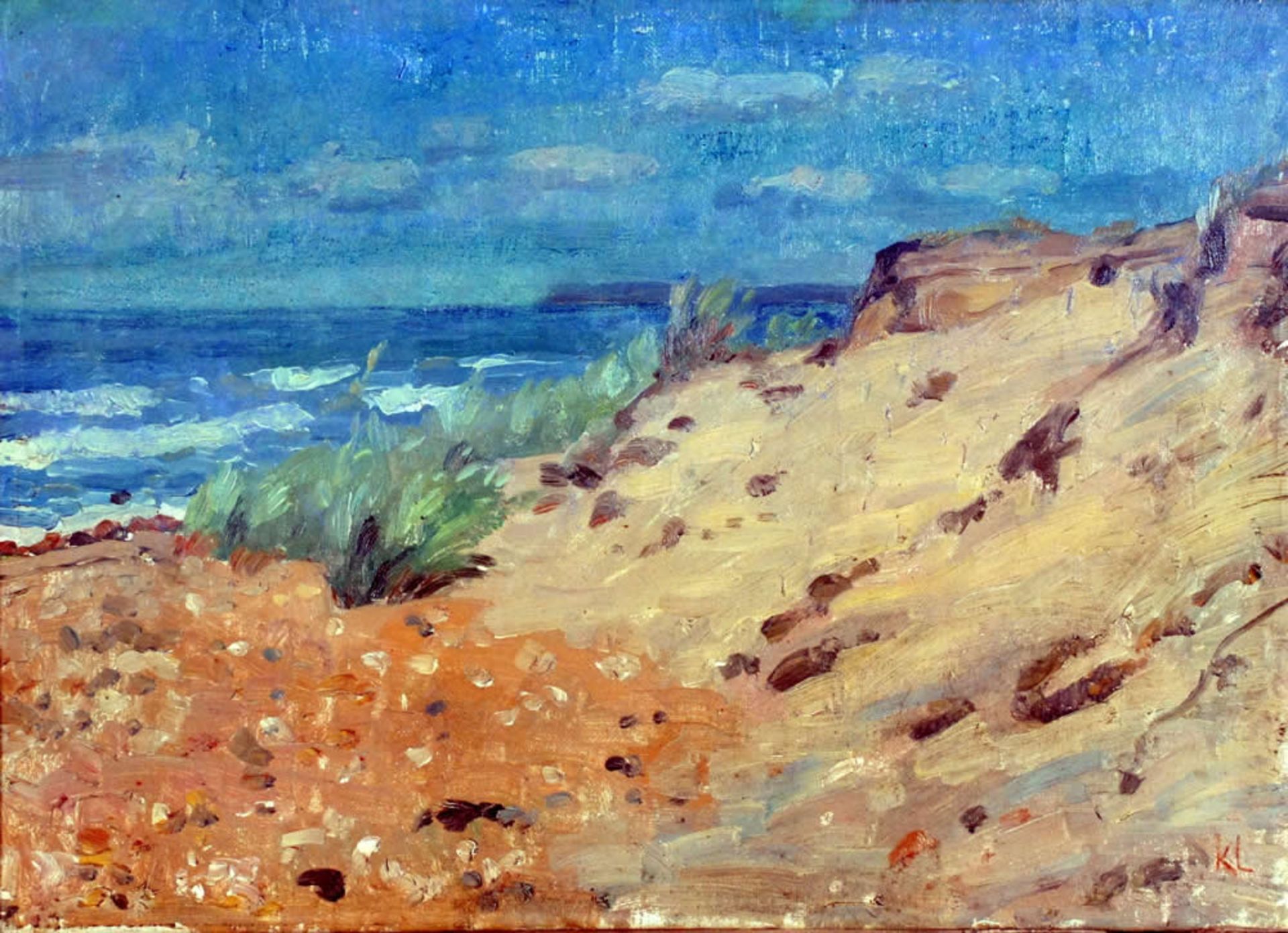 Löwenthal, K. Am Strand, monogr. 32 x 43 Öl