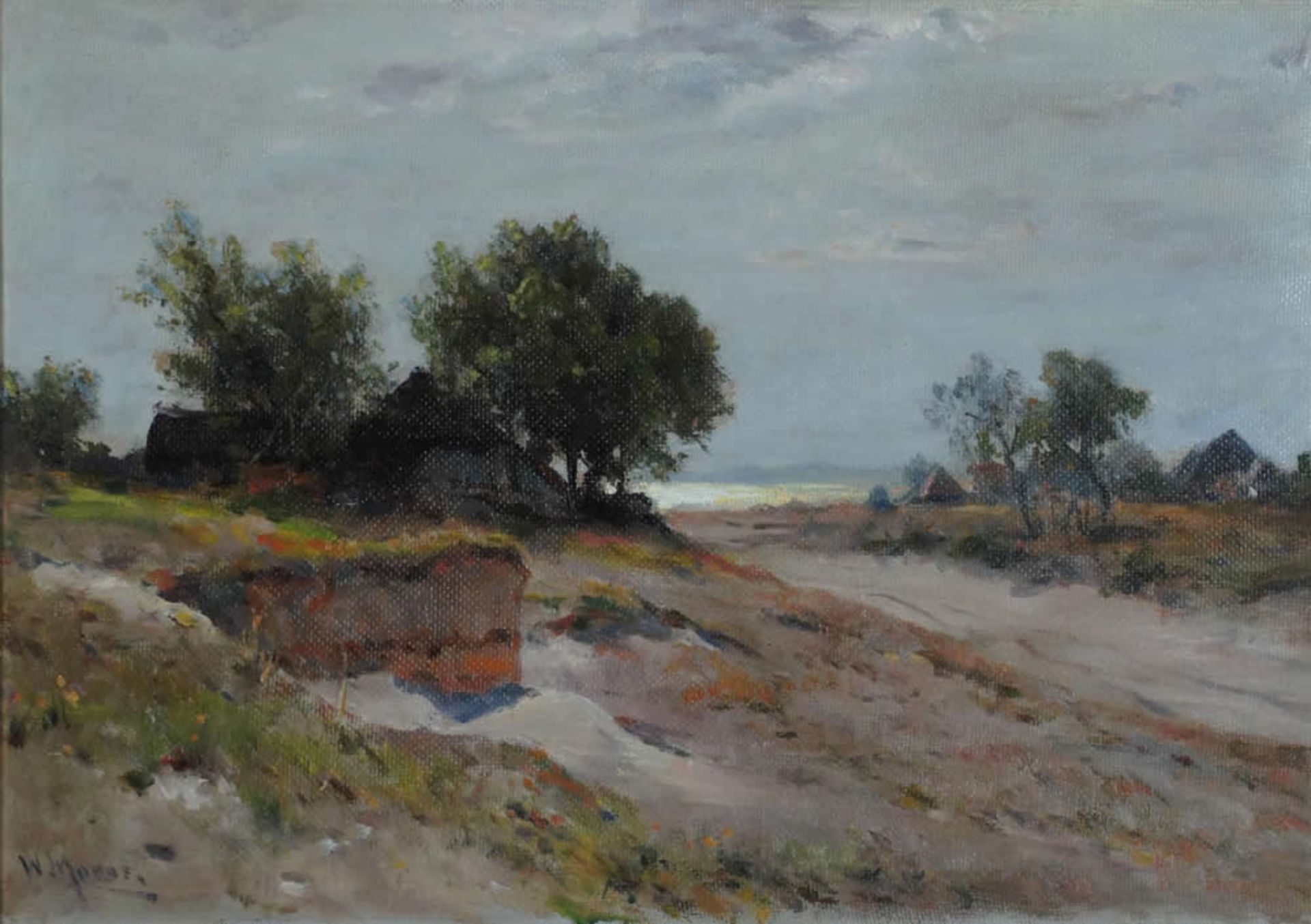 Moras, Walter, an der Ostsee, signiert, 31 x 45 Öl