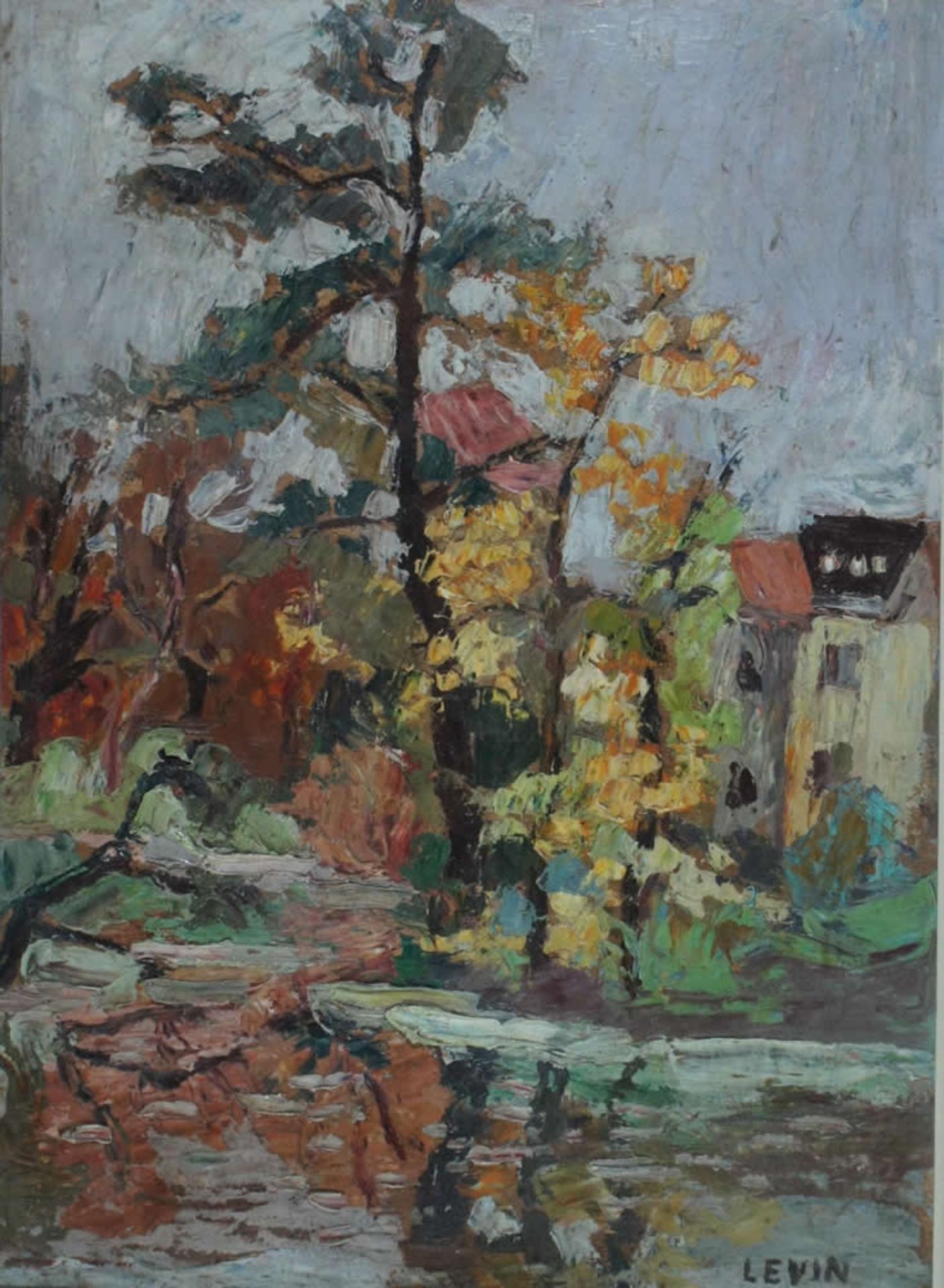 Levin, Julo am See, sign. 44 x 32 Öl