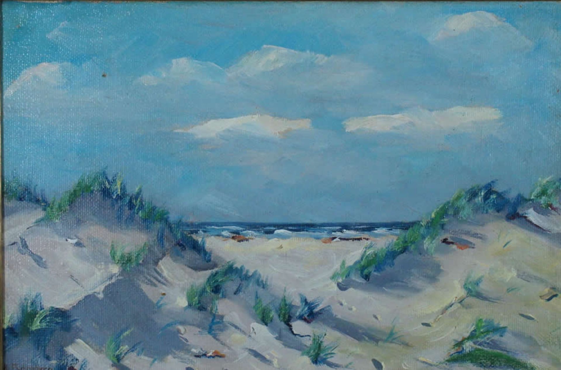 Bamberg, Kath. am Strand, sign 35 x 53 Öl