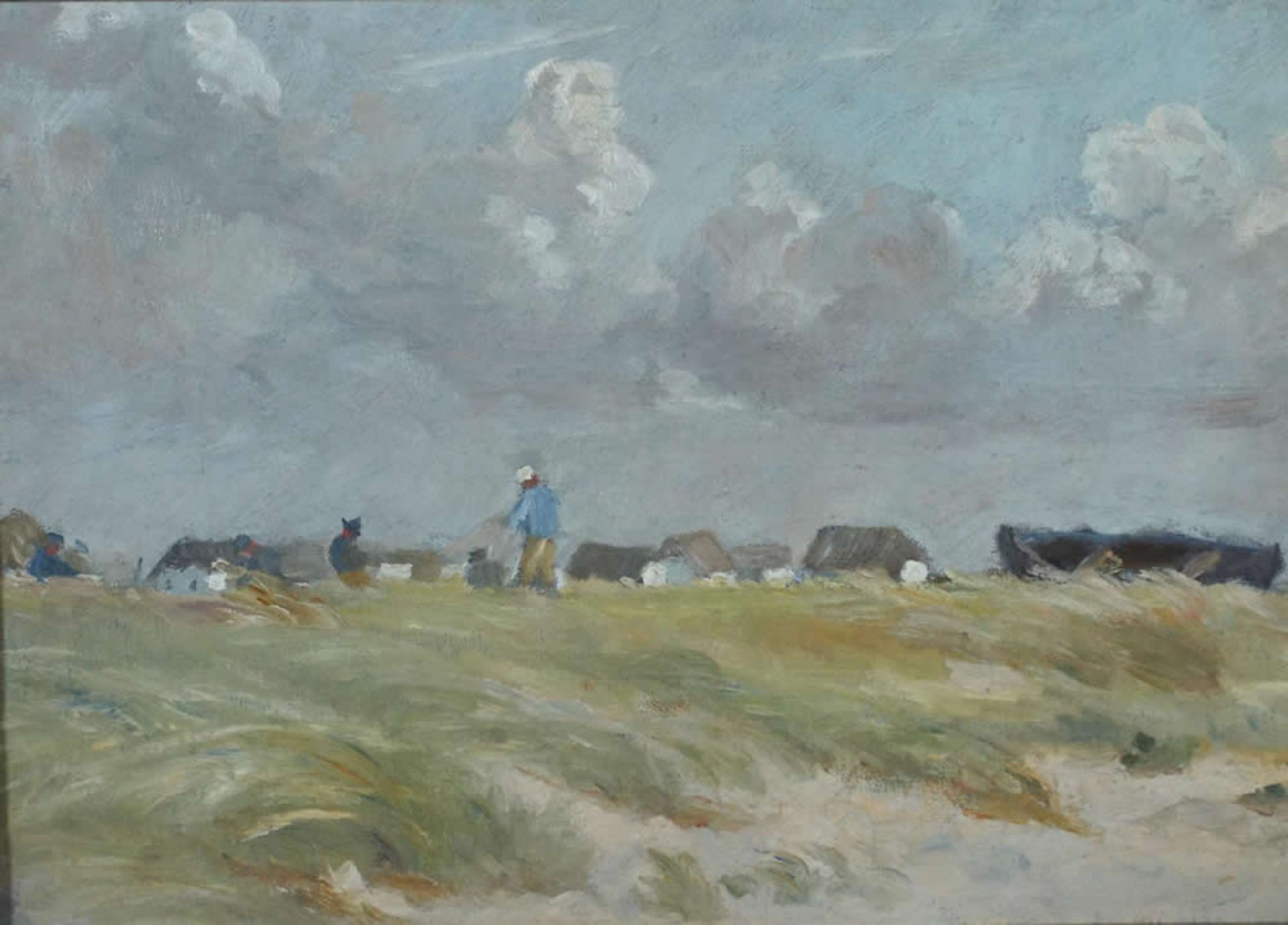 Arnheim, Clara Häuser auf Hiddensee, signiert, 22 x 31 Öl