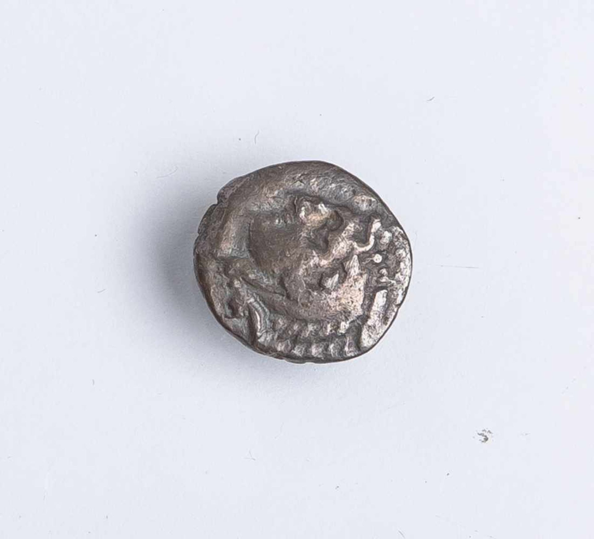 Silbermünze "Drachme" (Illyrien, Dyrrhachion, um 300 - 200 v. Chr.), Herakleskopf, Rs.:<