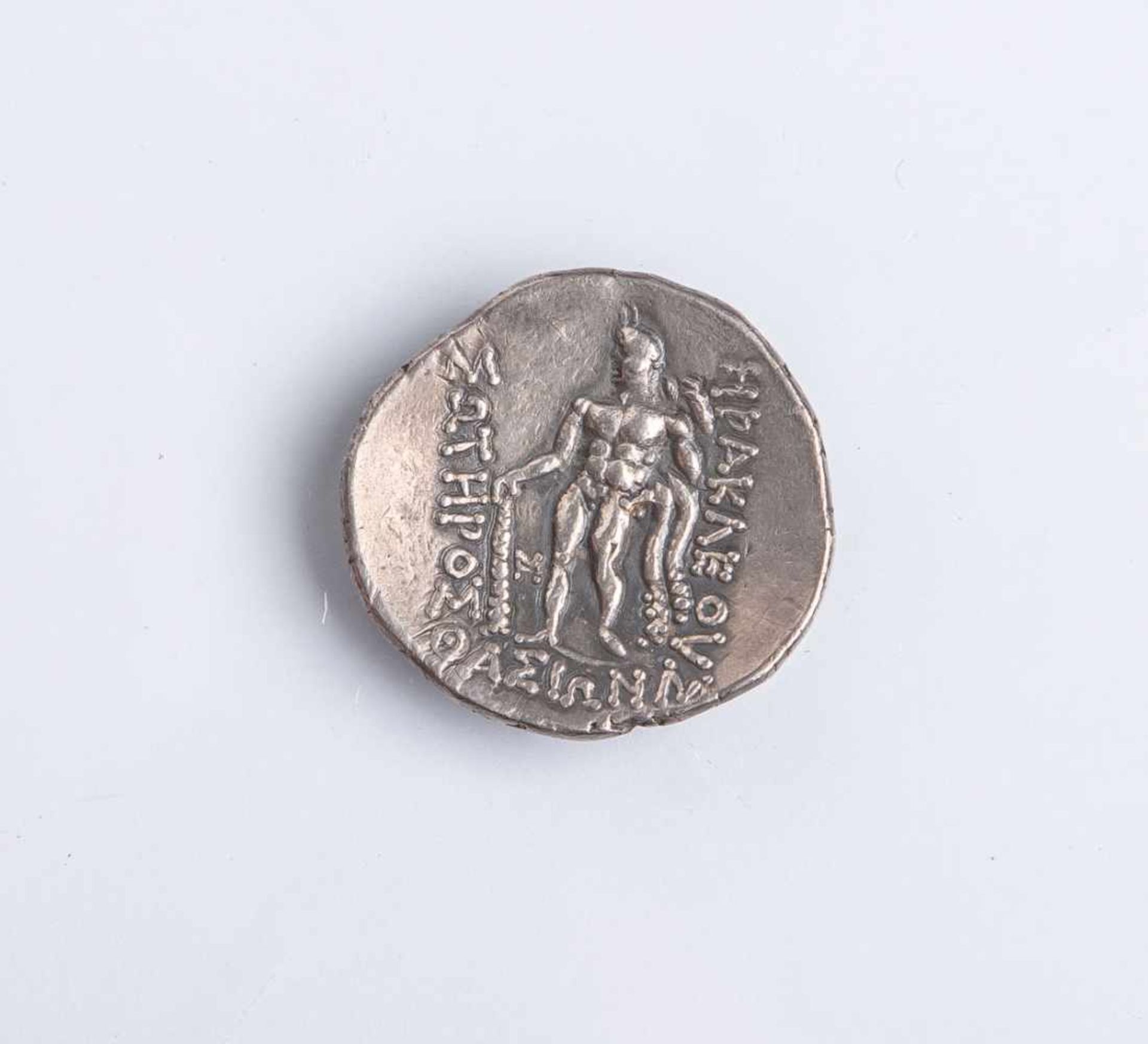 Silbermünze "Tetradrachme" (Thracia, Thasos, nach 146 v. Chr.), Dionyssoskopf, Rs.:< - Image 2 of 2