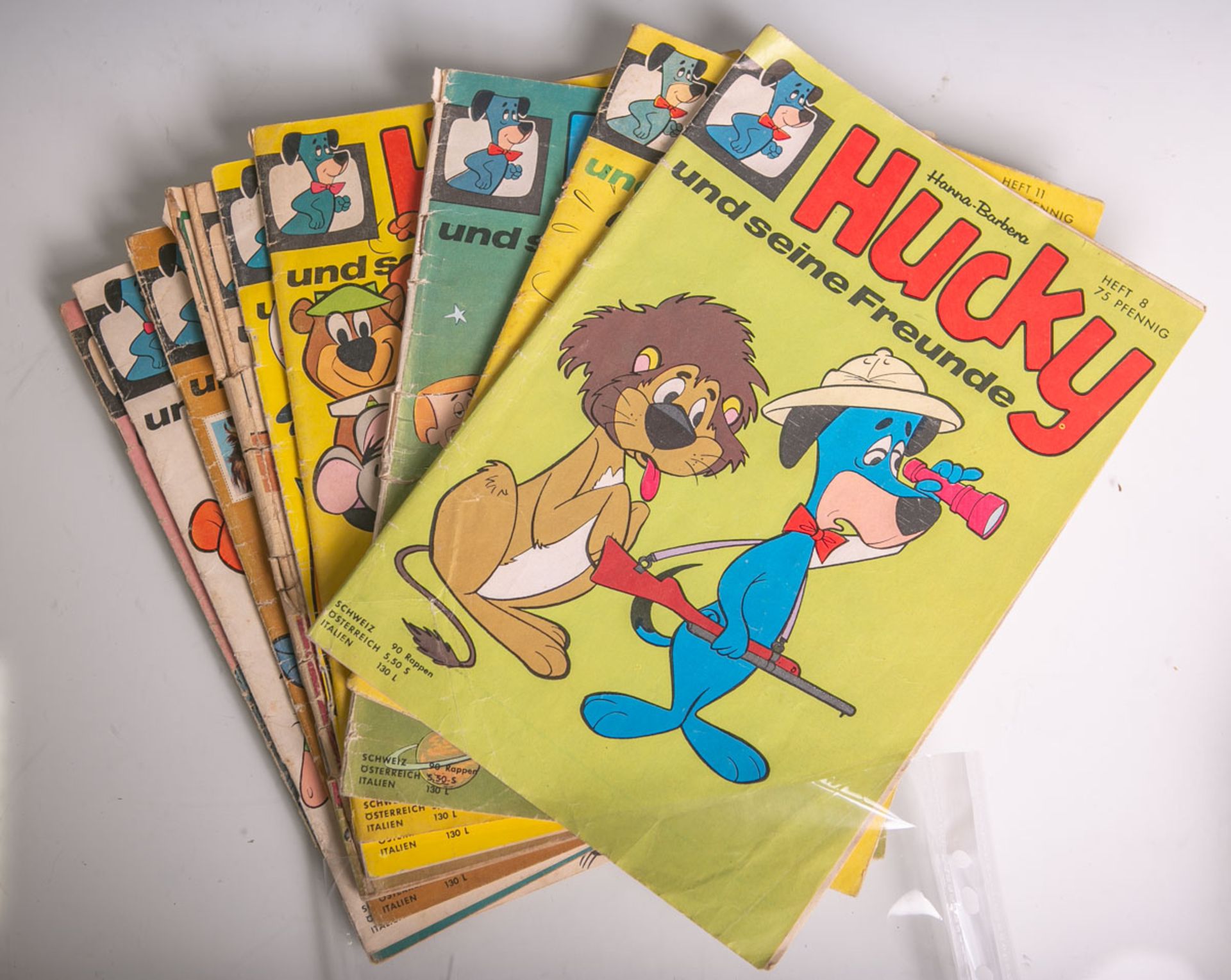 Konvolut von 11 Comic-Heften "Hucky und seine Freunde" (Hanna-Barbera Productions Inc.,