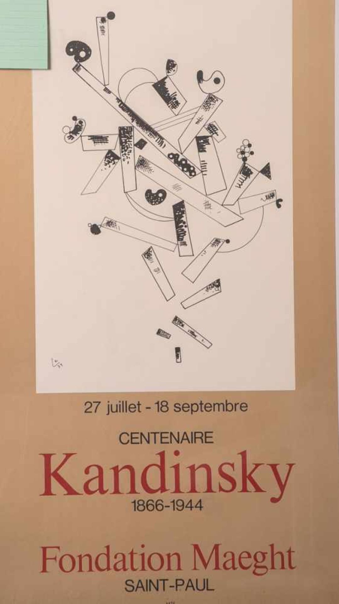 Kandinsky, Wassily (1866 - 1944), Ausstellungsplakat für Kandinsky-Ausstellung in der<