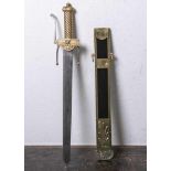 Französisches Schwert (im Stil um 1794), Ecole de Mars, Messinggefäß, massiver Griff,<br