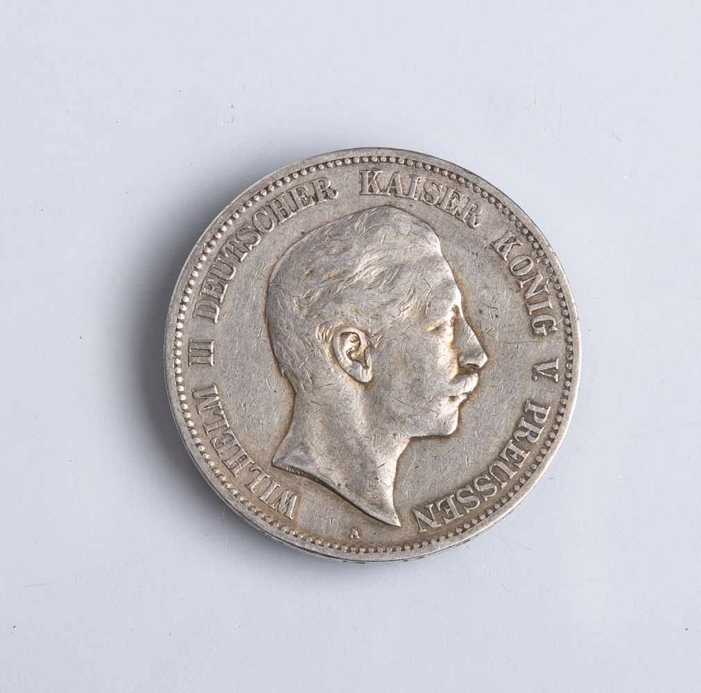 5 Mark-Münze "Wilhelm II. Kaiser u. König von Preussen" (Deutsches Reich, 1903), Silber,<b