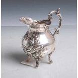Sahnegießer 800 Silber (wohl 20. Jahrhundert), im barocken Stil, m. Muschel- u.<