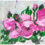 Jani (geb. 1946), "Blütenzauber", Acryl/Lw., re. u. sign., rs. bez., ca. 20 x 20 cm.