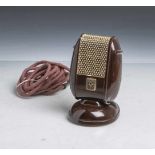 Tischmikrofon "Plex 816" von Grundig, dynamisches Mikrofon, Bakelitgehäuse, orig. Kabel,<