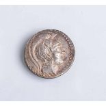 Silbermünze "Tetradrachme des neuen Stils" (Attika, Athen, 175 - 174 v. Chr.), Athenakopf,<
