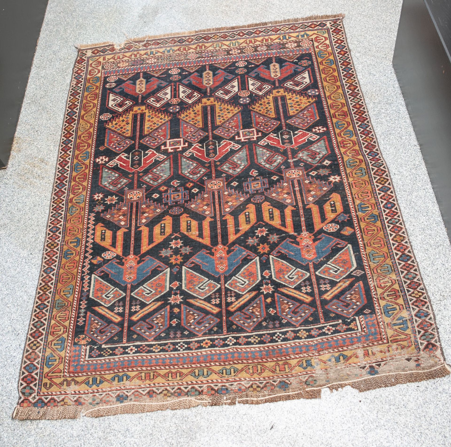 Kasak Orientteppich (ca. 100 Jahre alt), ca. 150 x 110 cm. Anbei die Kopie einer