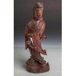 Unbekannter Künstler (wohl China), weibliche Heiligenfigur, wohl "Guanyin" (Alter<