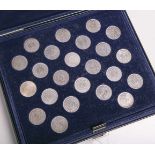 5 DM-Silbermünzen (Bundesrepublik Deutschland, von 1951-1974), insgesamt 72 Stück,<b