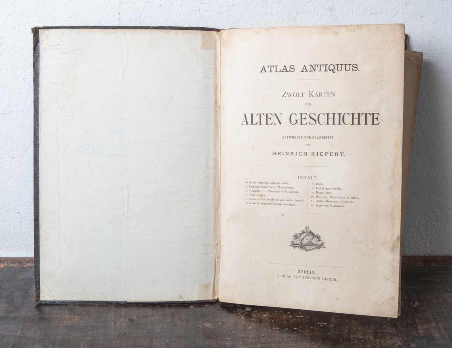 Kiepert, Heinrich (Hrsg.), "Atlas Antiquus" (wohl 1860), 12 Karten zur alten Geschichte,
