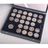 Silbermünzen-Sammlung (DDR-Gedenkmünzen), insgesamt 126 Stück, diverse Größen und<br /