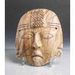 Wandmaske, Steinarbeit (wohl Mayakultur, Mexiko, Südamerika, Alter unbekannt), ca. 22,5 x<