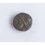 Bronzemünze "Hieron II." (Sicilia, Syrakus, 275 - 215 v. Chr.), Poseidonkopf m. Diadem,<