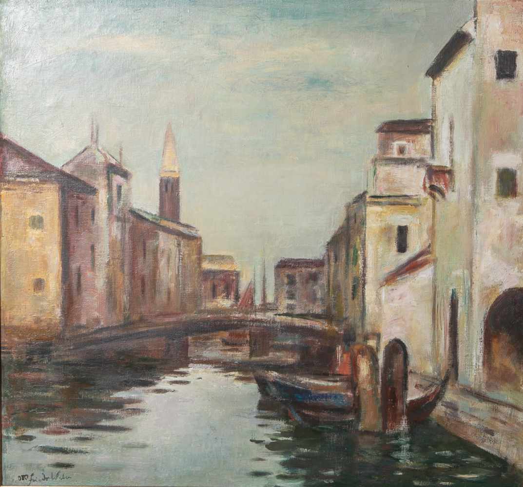 Weber, Otto Friedrich (1890 - 1956), Ansicht in Venedig, Öl/Lw, li. u. sign., ca. 73 x 77<